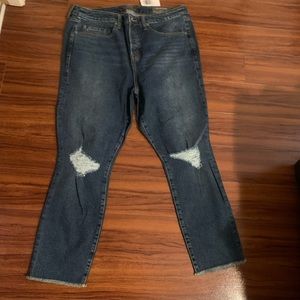 Torrid straight cropped ankle jeans